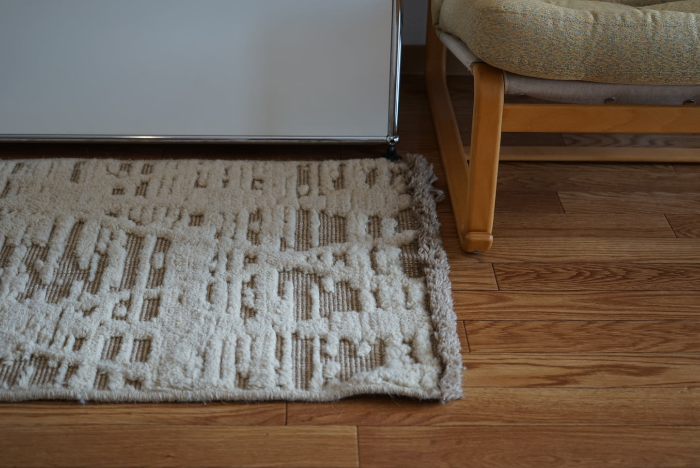 店頭販売 ORIGINAL IRAN QASHQAI KILIM DOORSIZE " MORNING MIST " 95 × 65 cm