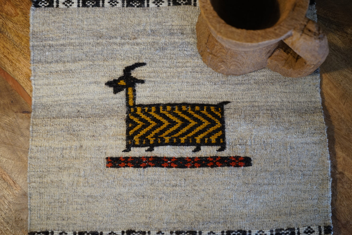 IRAN NEW SHIRAZ QASHQAI KILIM VANI 43.5 × 42 cm【No.15】