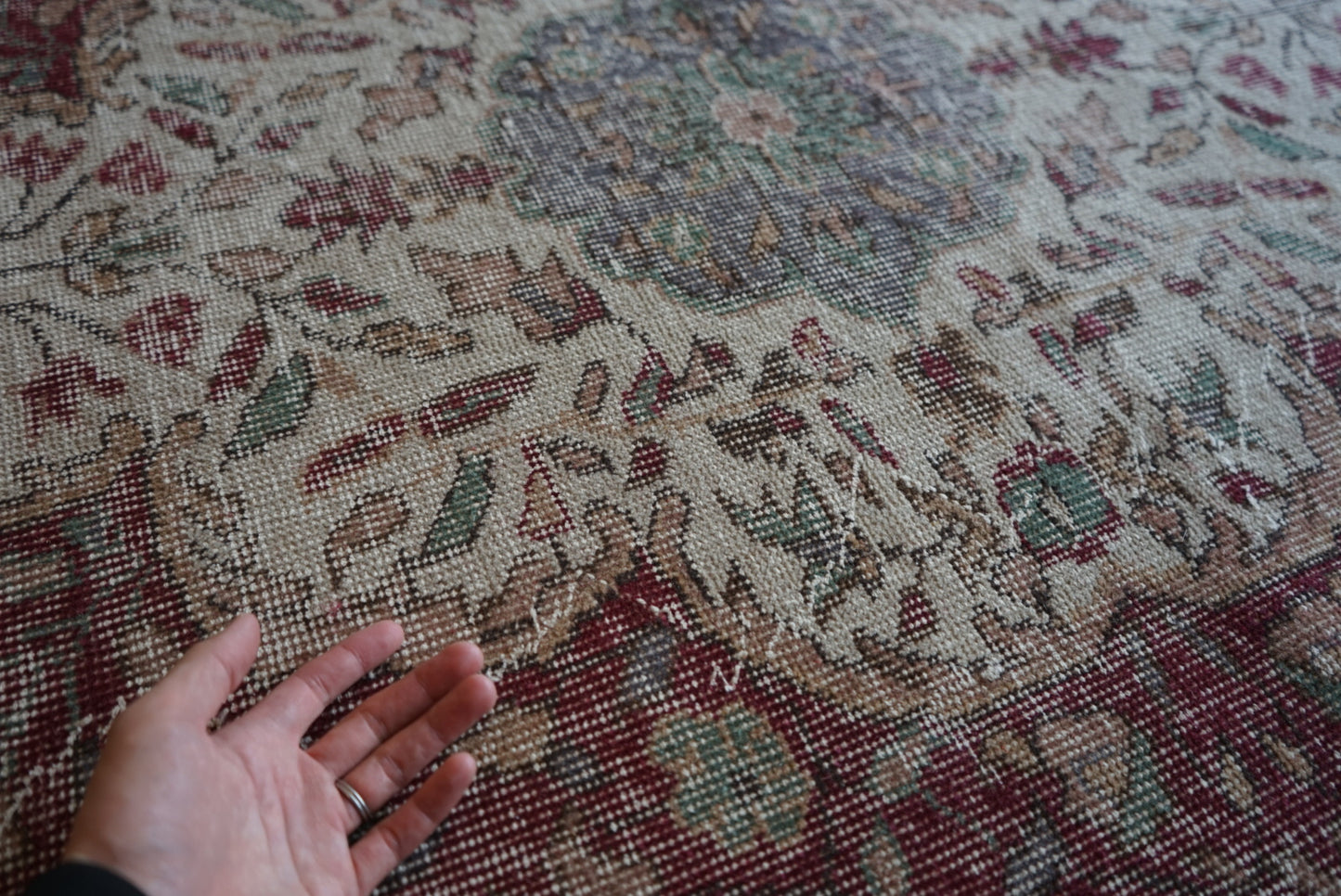 Türkiye Old Isparta Medallion Red , Green 1960年代 283 × 172 cm No.TR25383