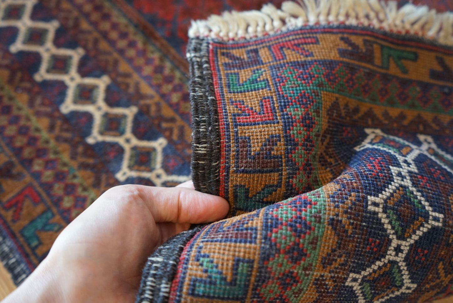 Afghanistan Old Baluch Prayer Rug 1970年代 155 × 100 cm No.AF2541 / 国内送料無料・羊毛手織り絨毯