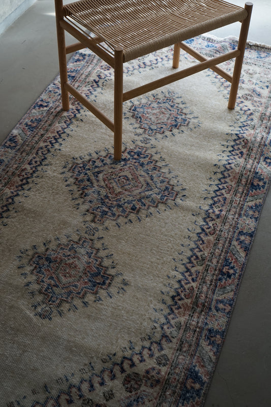 TURKEY OLD ISPARTA BLUE RUNNER 1970年代 224 × 100 cm No.TR25206