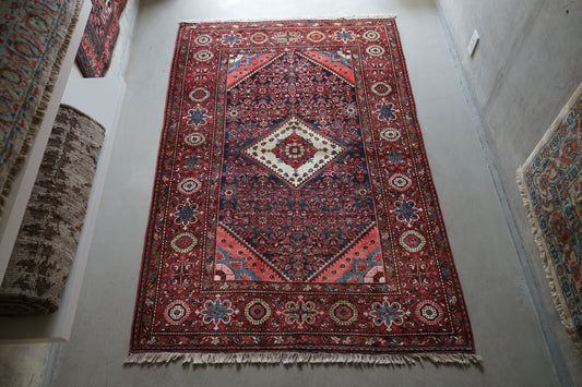 店頭販売 IRAN ANTIQUE BOLCHALO HAMADAN 1820年代 210 × 138 cm