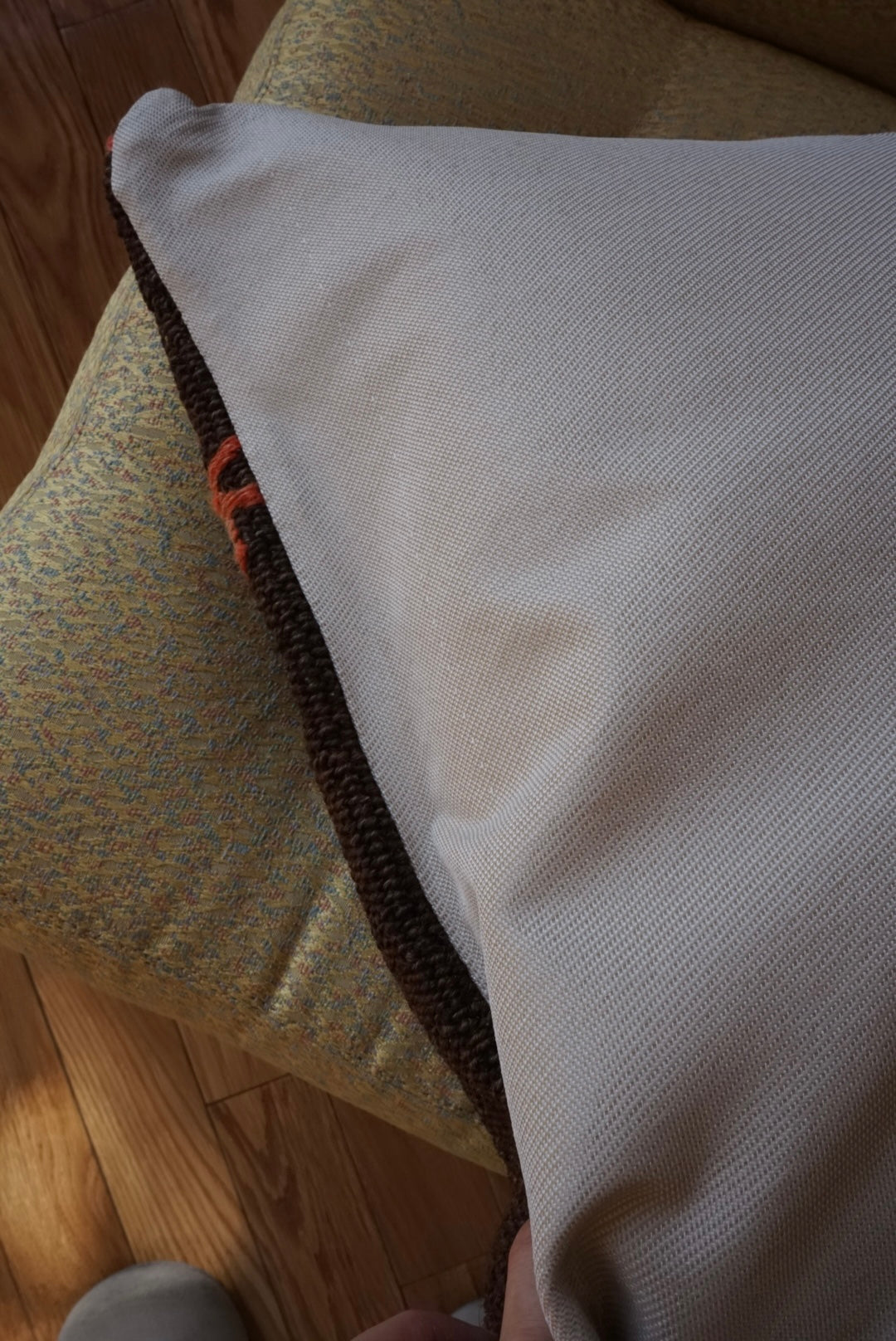 Türkiye Old Kilim Cushion Cover Brown , Charm Design 47 × 45 cm No.TR25464