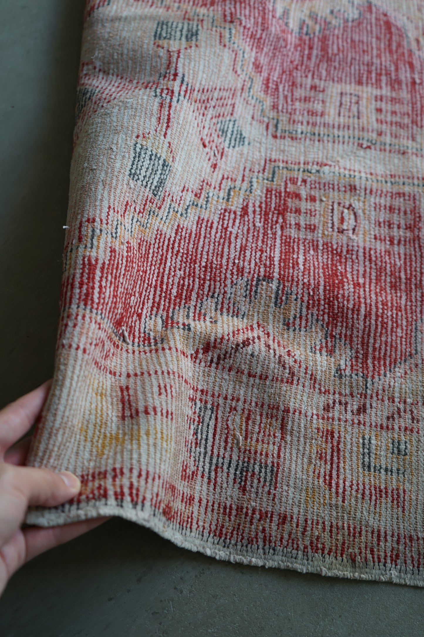 TURKEY VINTAGE SMALL RUG ANATORIA RED 114 × 94 cm No.TR25189