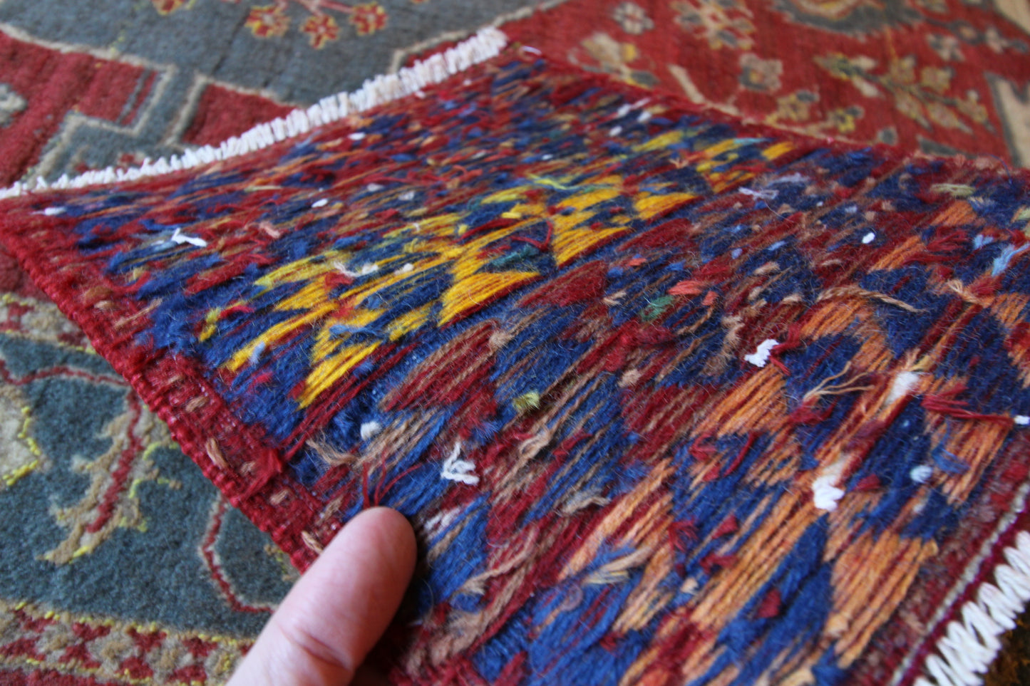 IRAN OLD SHIRAZ QASHQAI AGHAJARI KILIM 1970年代 33 × 29 cm / 1'0" × 0'9" ft