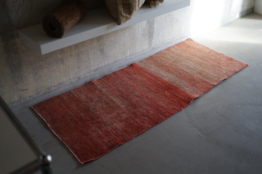 TURKEY OLD OUSHAK SALMON PINK RUNNER 1970年代 148 × 60 cm No.TR25204