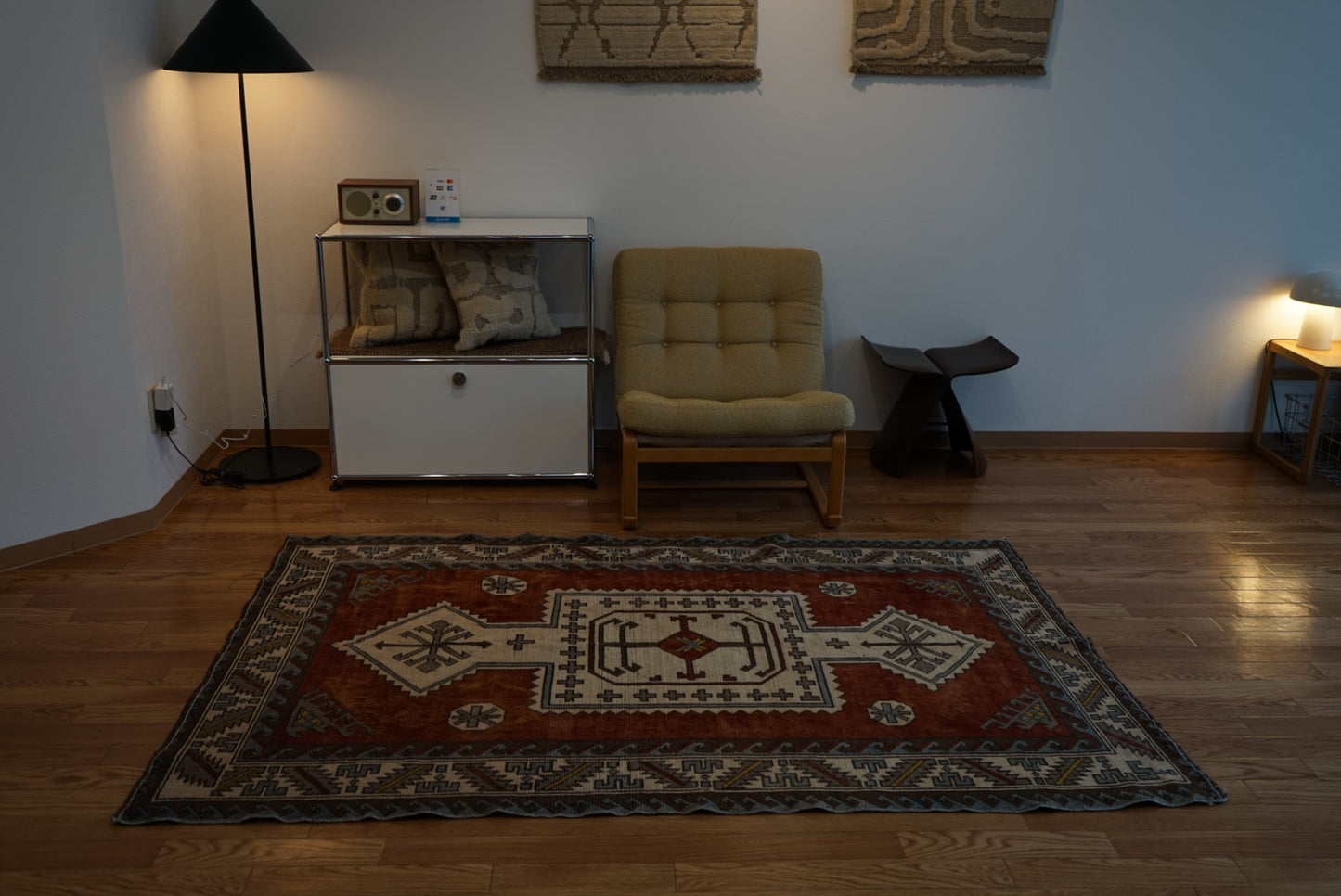 Türkiye Old Eastern Anatolia Orange Medallion 1960年代 194 × 121 cm No.TR25400