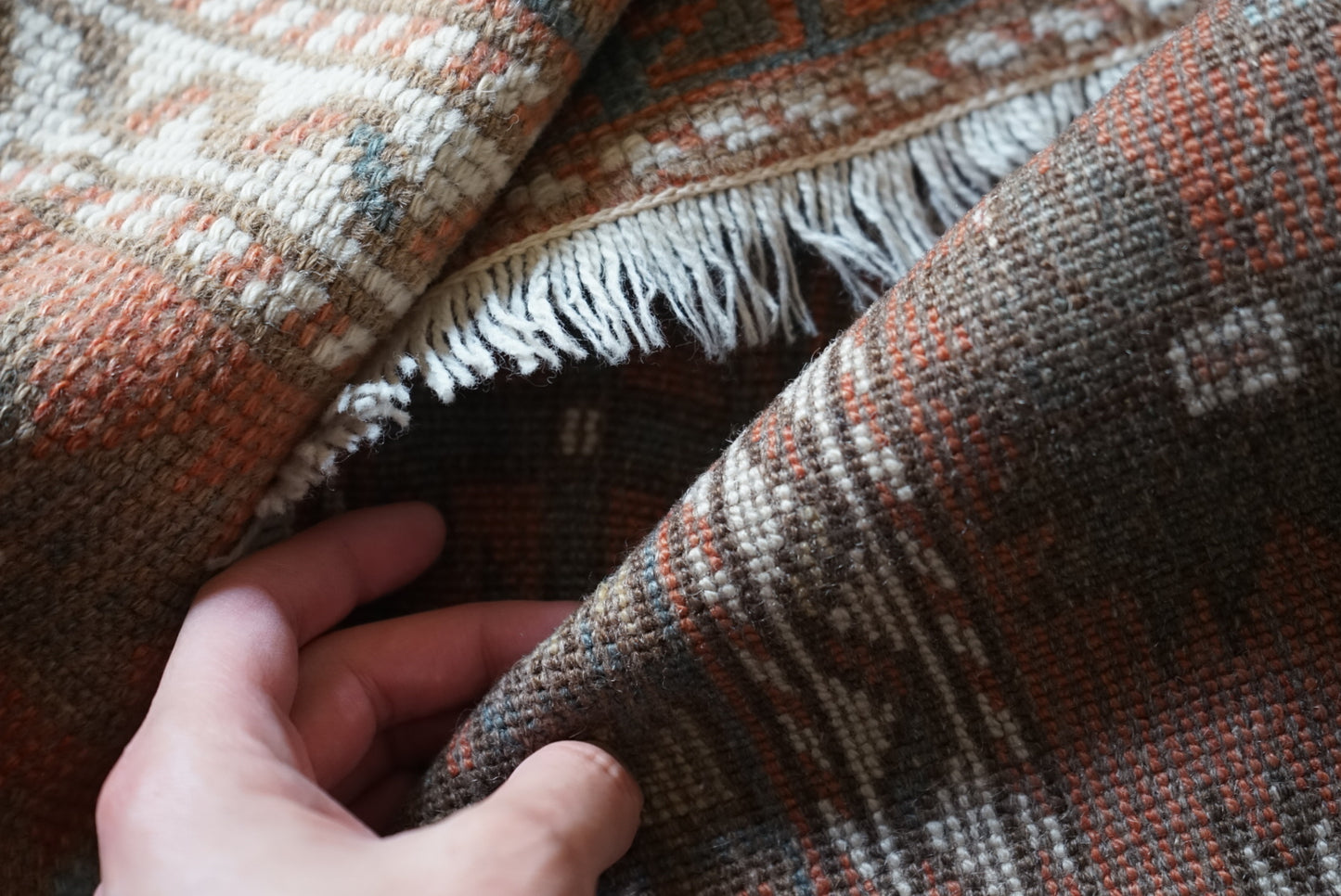 Türkiye Old Oushak Orange 1970-1980年代 133 × 89 cm No.TR25261