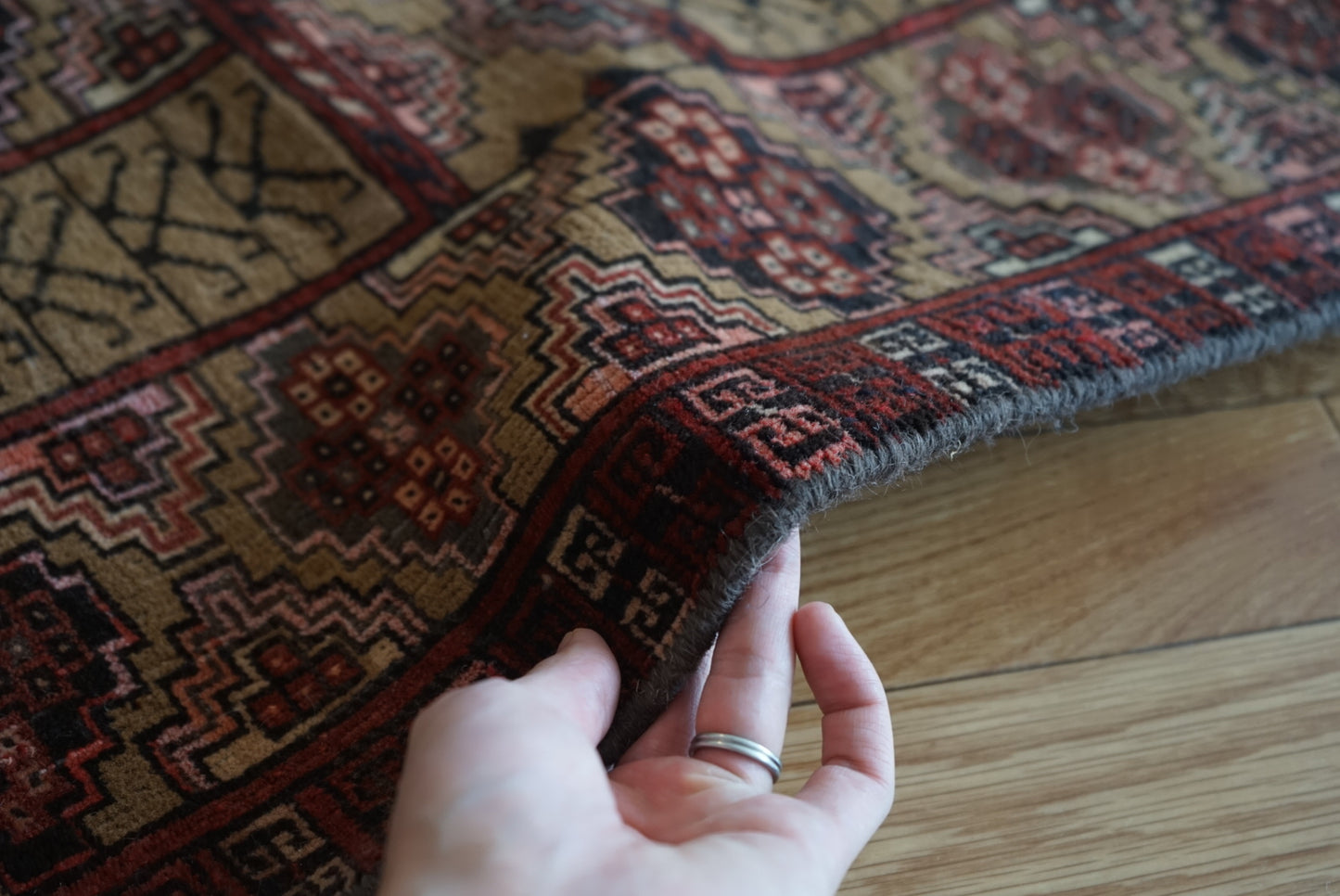 AFGHANISTAN OLD TURKMEN PARDA 1955年代 103 × 71 cm No.AF2514