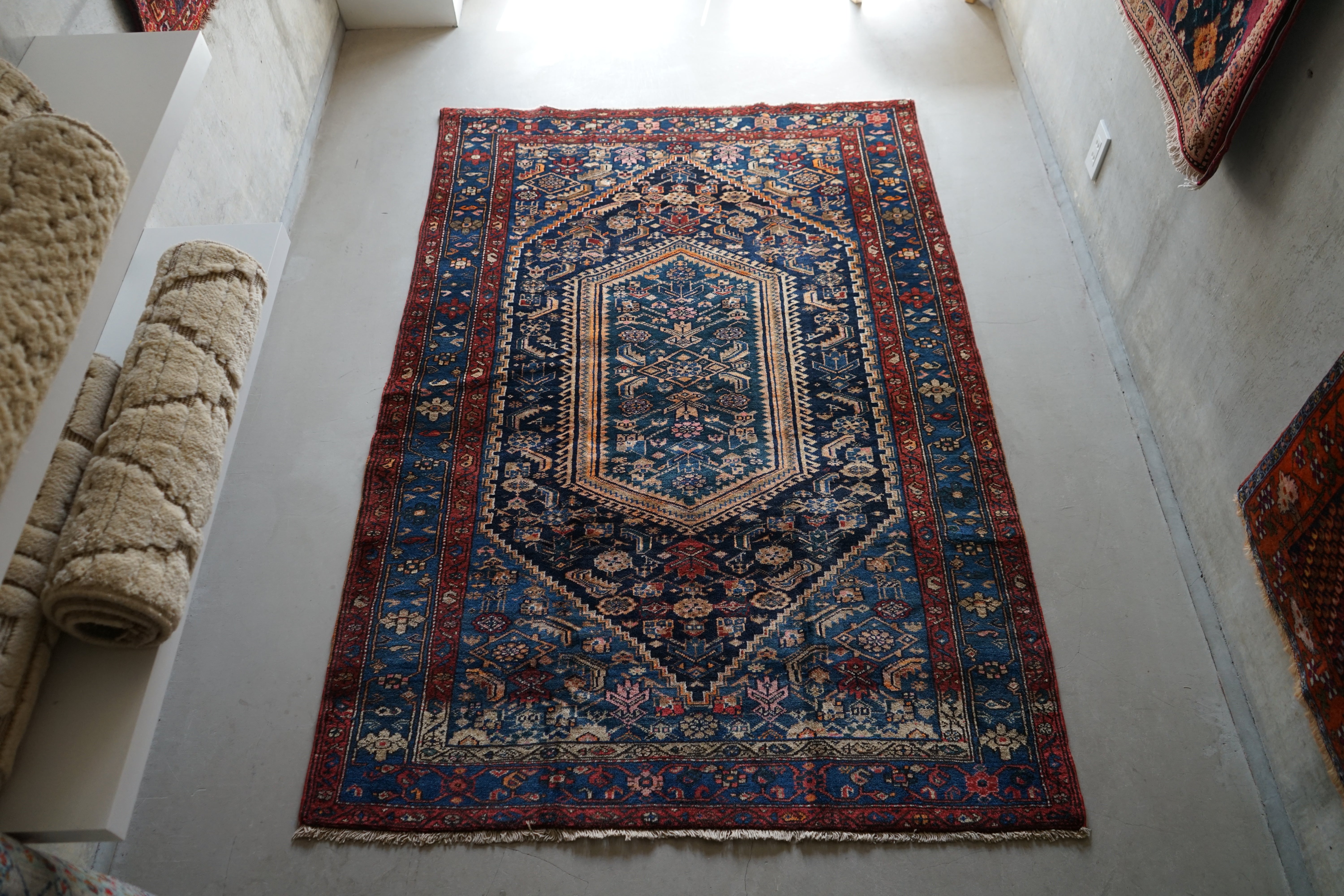 店頭販売 IRAN ANTIQUE ZANJAN KHAMSEH 1820年代 196 × 135 cm