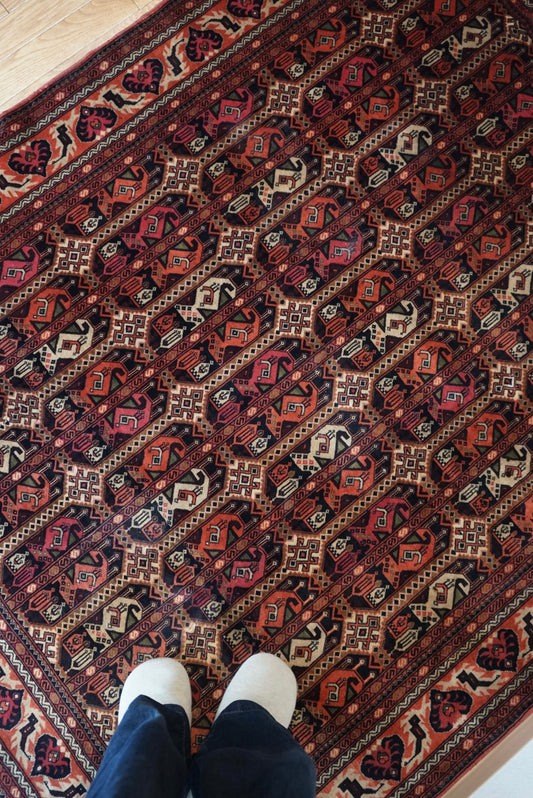 店頭販売 Afghanistan Vintage Turkmen 1990年代 192 × 151 cm No.AF2522