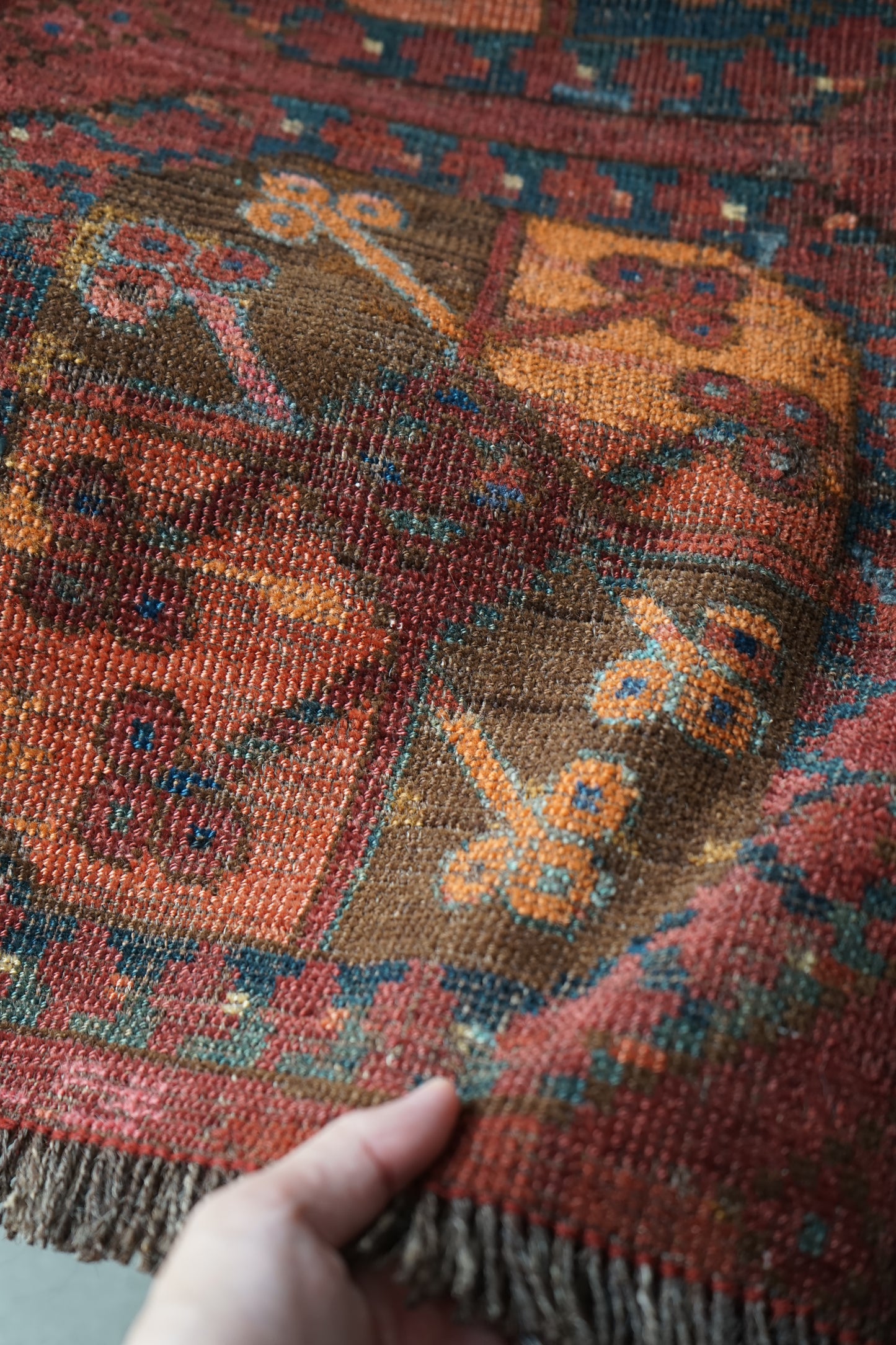 IRAN ANTIQUE TURKMEN ERSARI 1820年代 180 × 87 cm