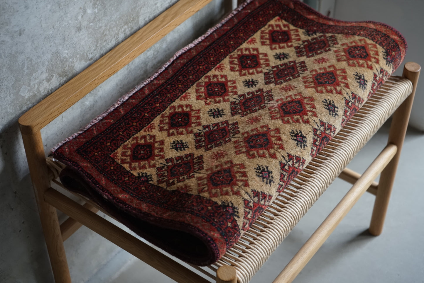 Türkiye Old Oushak Beige Runner size 1970年代 133 × 58.5cm No.TR25242