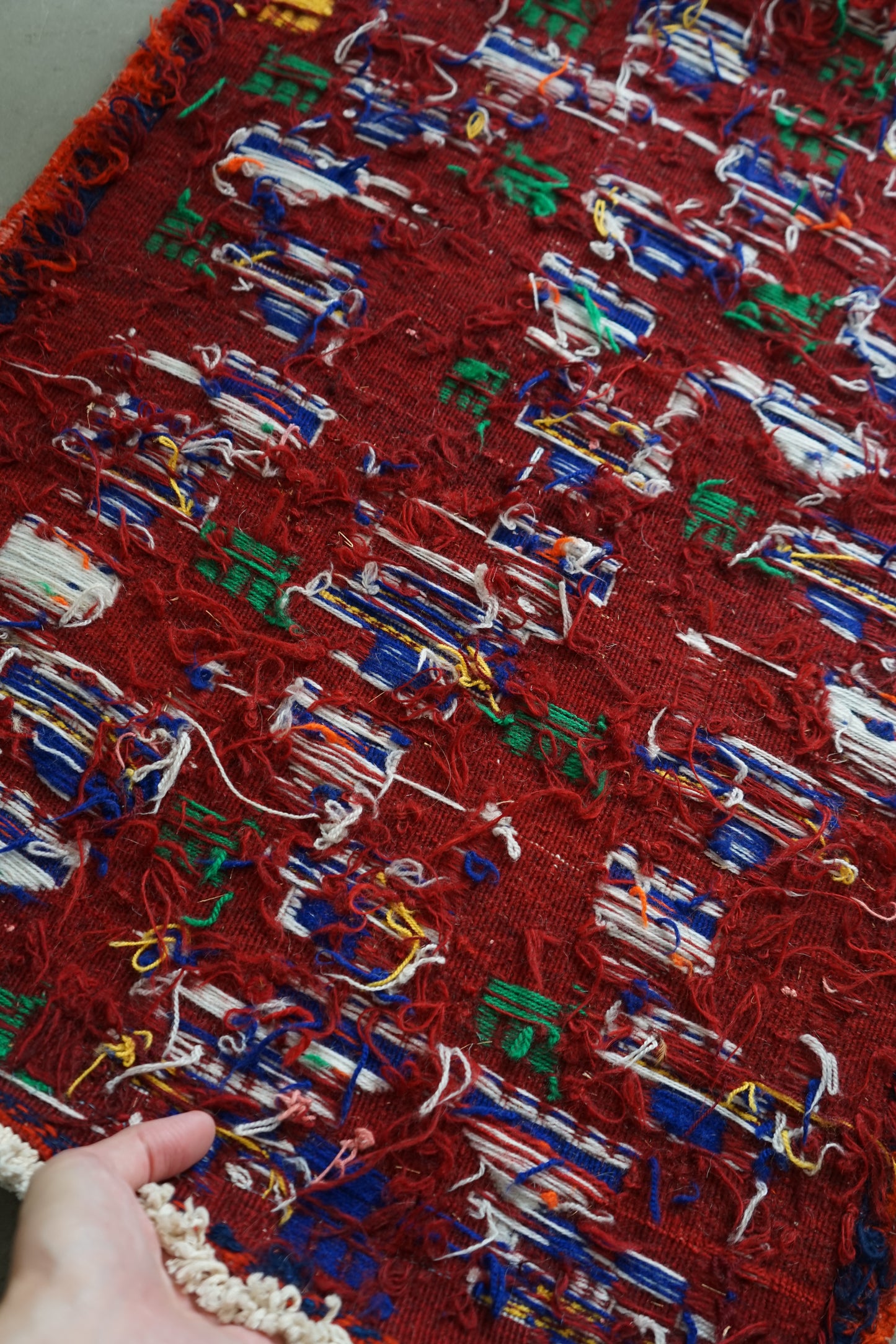 IRAN ANTIQUE SHIRAZ QASHQAI TURKS KILIM 1970年代 76 × 57 cm / 2'5" × 1'8" ft