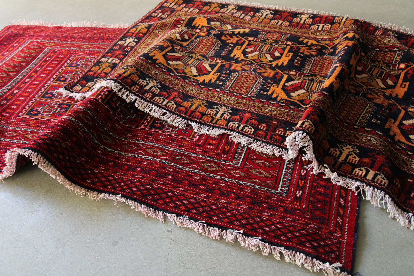 IRAN ANTIQUE TURKMEN DANCE 1870年代 125×58cm