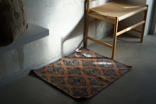 Türkiye Old Oushak Turkmen Orange 1970年代 74 × 63 cm No.TR25278