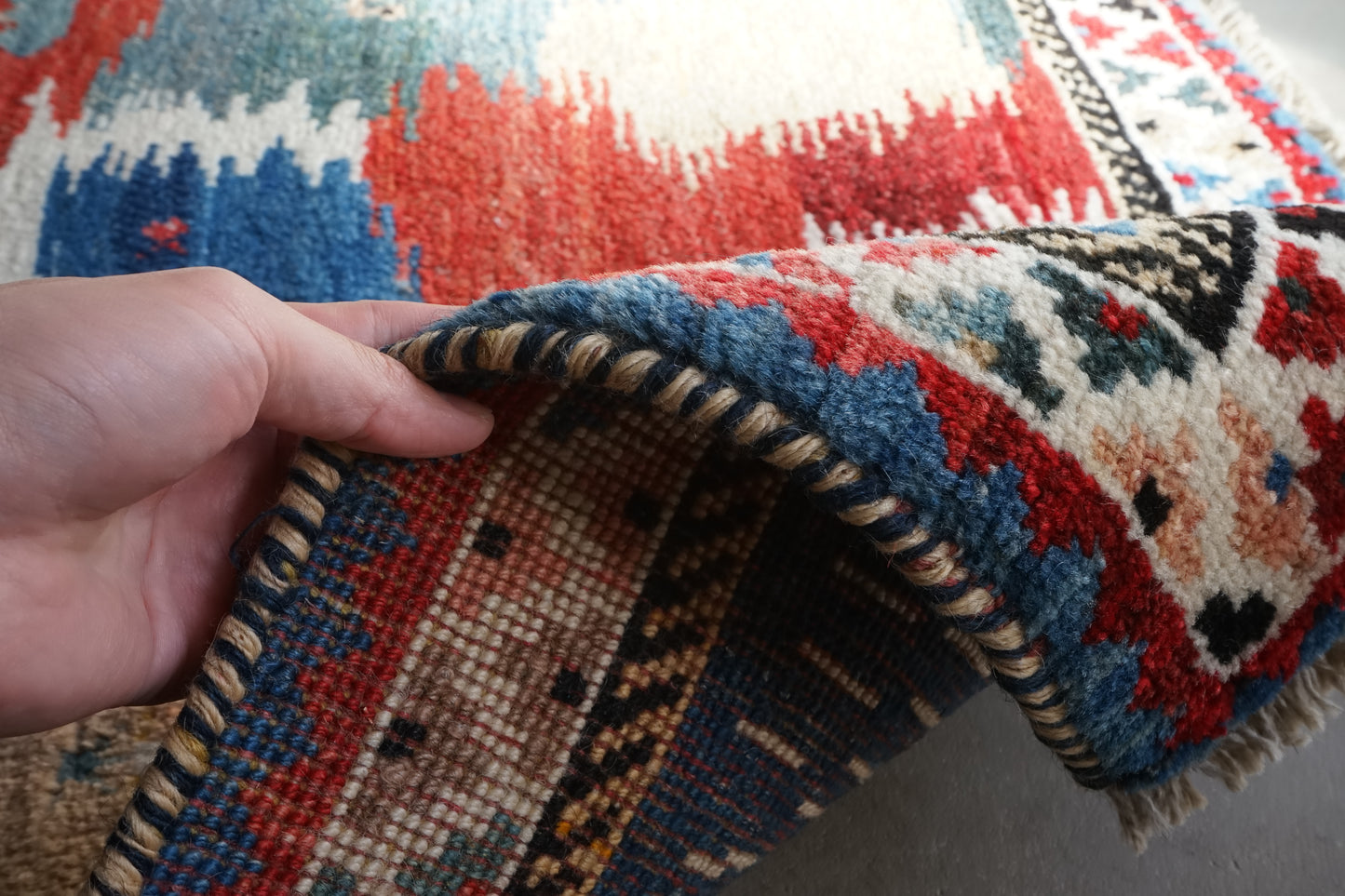 IRAN SHIRAZ QASHQAI OLD GABBEH 1940年代 94 × 84 cm / 3'0" × 2'7" ft