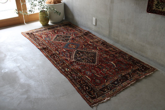 IRAN ANTIQUE SHIRAZ QASHQAI
BOLI CHAGHAL 1860年代 208×97cm