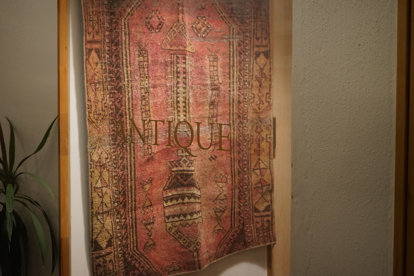 TURKEY OLD SHABBY PURPLE SMALL SIZE 1970年代 126 × 105 cm No.TR25216