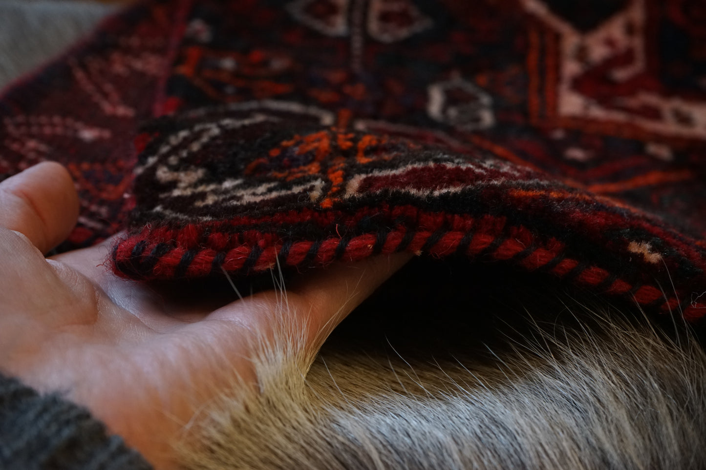 IRAN ANTIQUE SHIRAZ KHAMSEH 1930年代 61×45cm