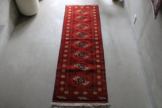 IRAN OLD TURKMEN RUNNER 1970年代 196 × 62cm / 6'4 × 2'0 ft