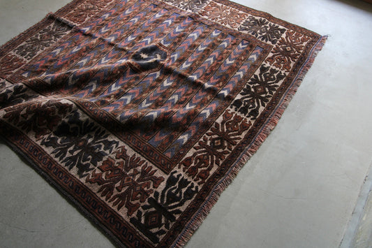 IRAN ANTIQUE AFSHAR KILIM TABLE CLOTH 1770年代 130.5×119cm