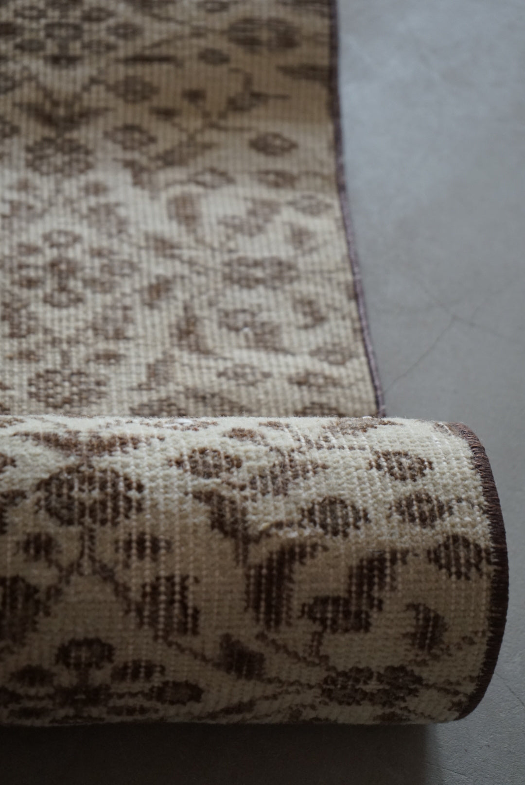 TURKEY OLD ISPARTA BROWN MINT RUNNER 1970年代 195 × 84 cm No.TR25136