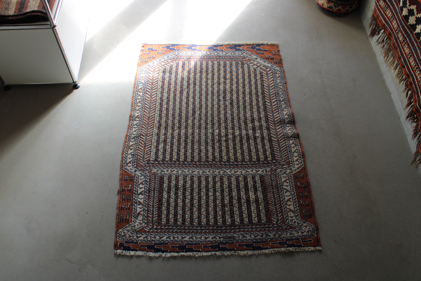 店頭販売 IRAN ANTIQUE SHIRAZ AFSHAR SIRJAN ROZINI REND 1870年代 112 × 76 cm