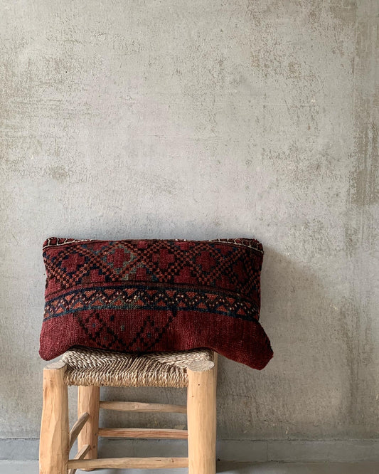 IRAN ANTIQUE TURKMEN CUSHION COVER 1820年代 50×31cm