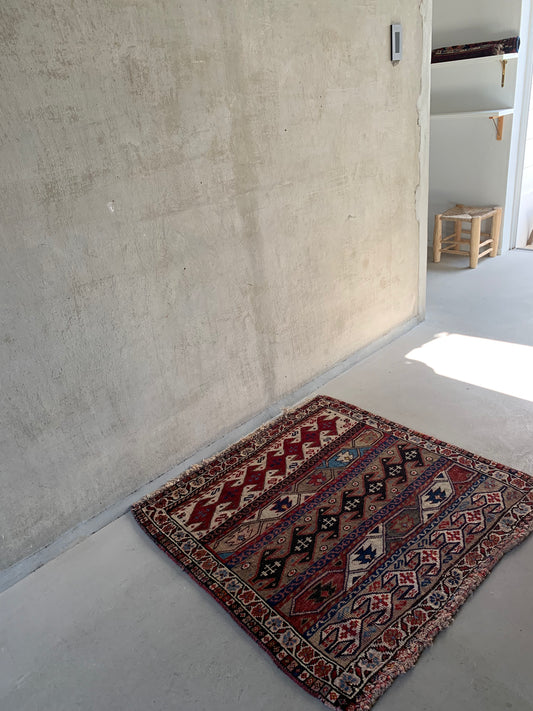 IRAN ANTIQUE AGHAJARI 1880年代 93×94cm