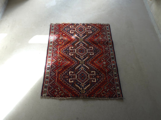 IRAN ANTIQUE GHASHGHAEI BERGAMOT 1900年代 95×73.5cm