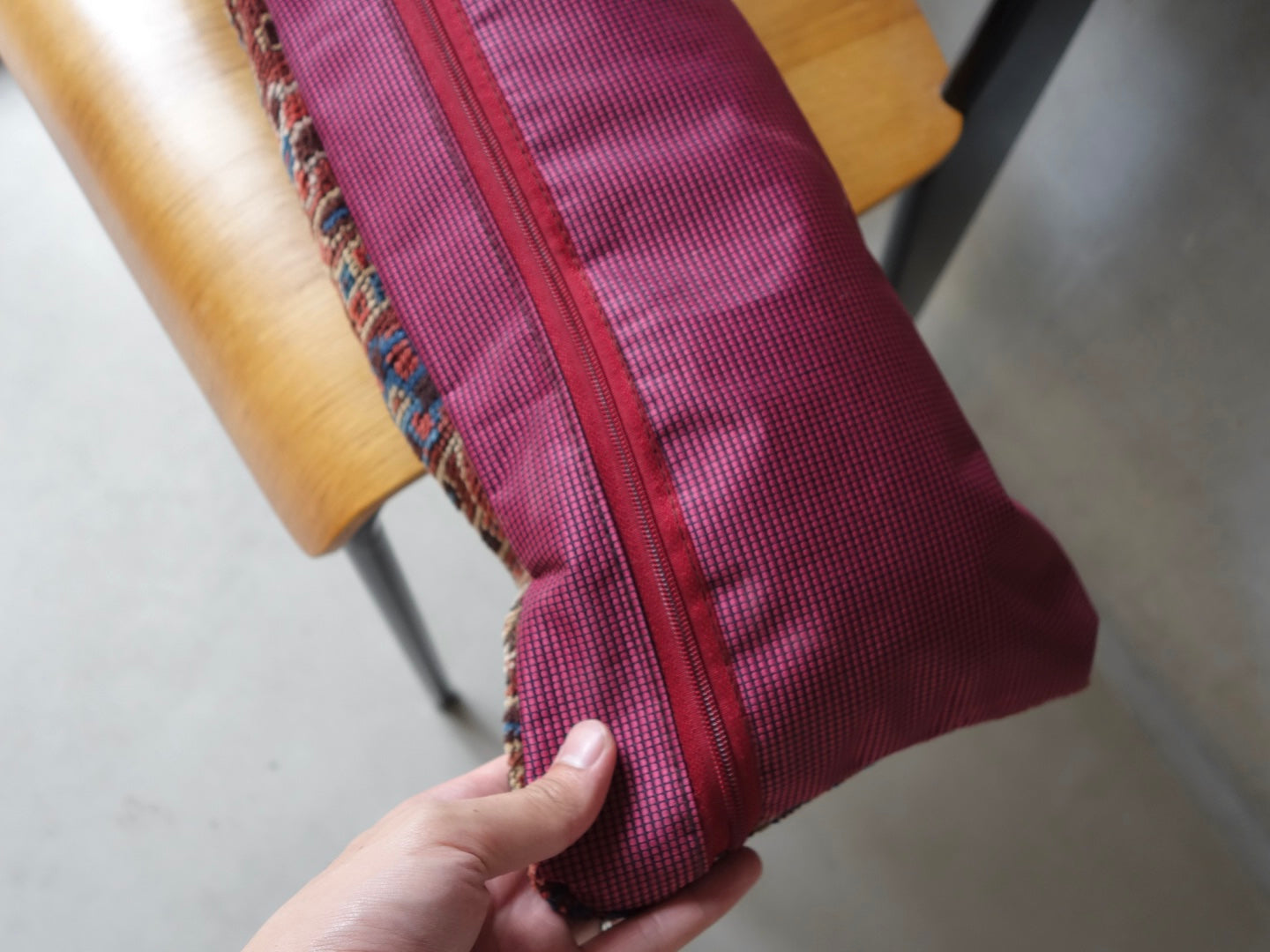 Iran antiques | Shiraz Khamseh cushion cover 1840年代 82×25cm