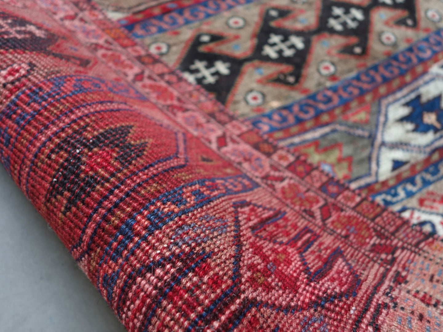 IRAN ANTIQUE AGHAJARI 1880年代 93×94cm