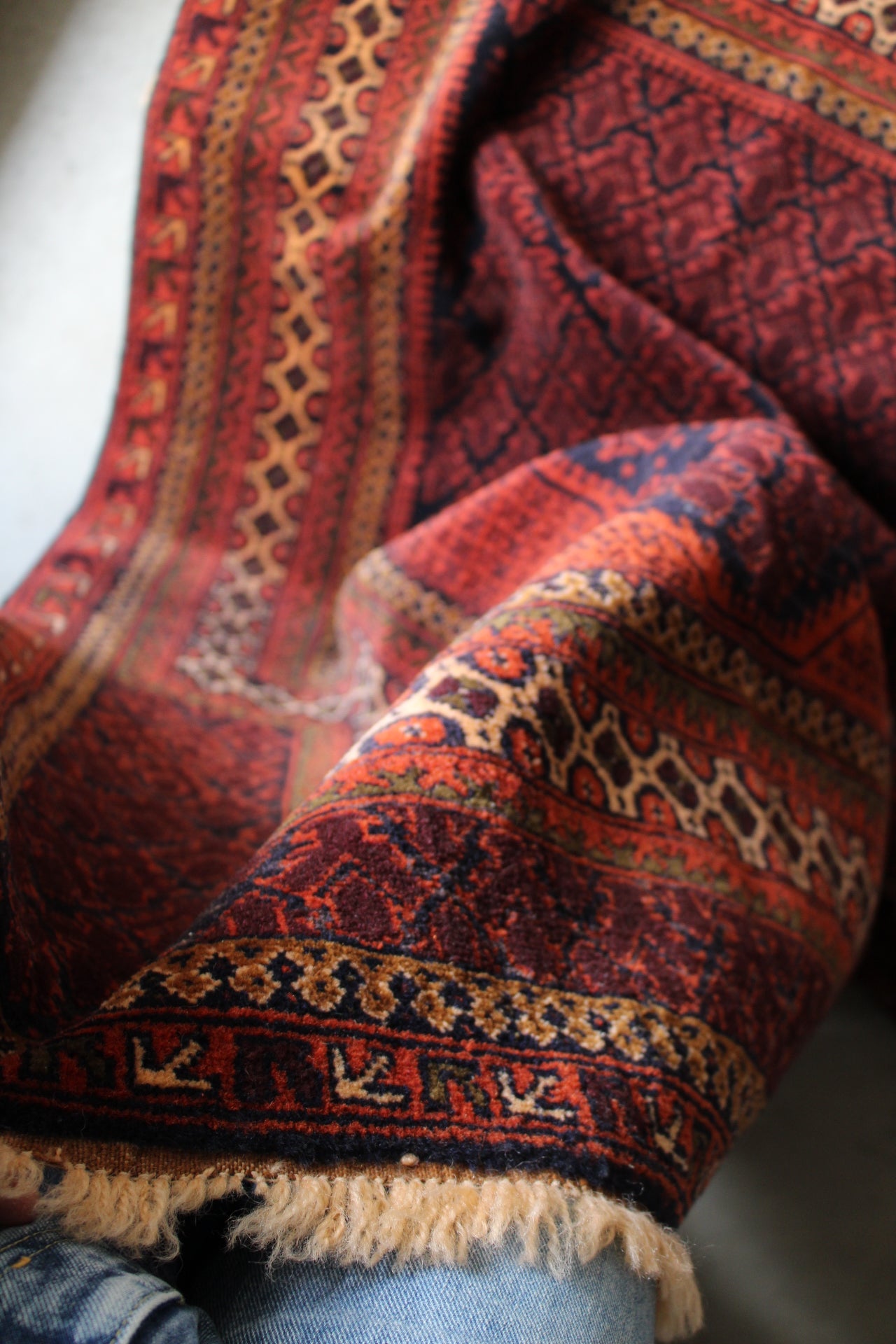 IRAN ANTIQUE TURKMEN 1880年代 154.5×99cm