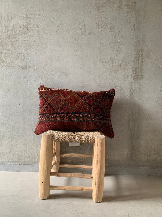 IRAN ANTIQUE TURKMEN CUSHION COVER 1820年代 48×31cm