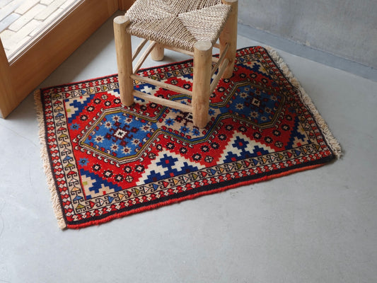 IRAN ANTIQUE SHIRAZ QASHQAI 1940年代 85×56cm