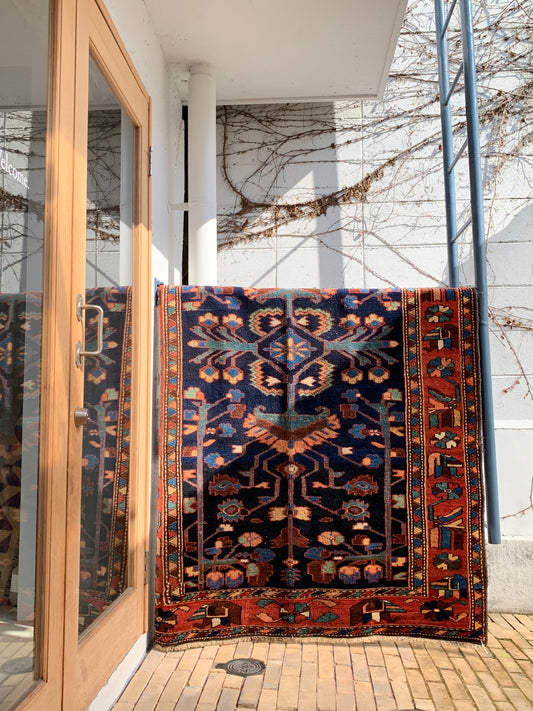 IRAN ANTIQUE AFSHAR 1880年代 188.5×134cm