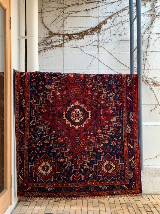 IRAN ANTIQUE SHIRAZ QASHQAI HASSAN ABAD 1920年代 159×119.5cm