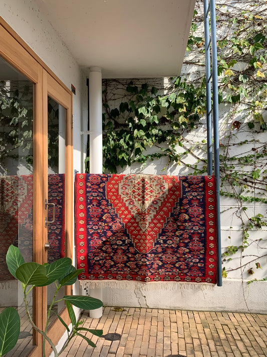 IRAN ANTIQUE SENEH KURDISTAN 1900年代 147×113cm