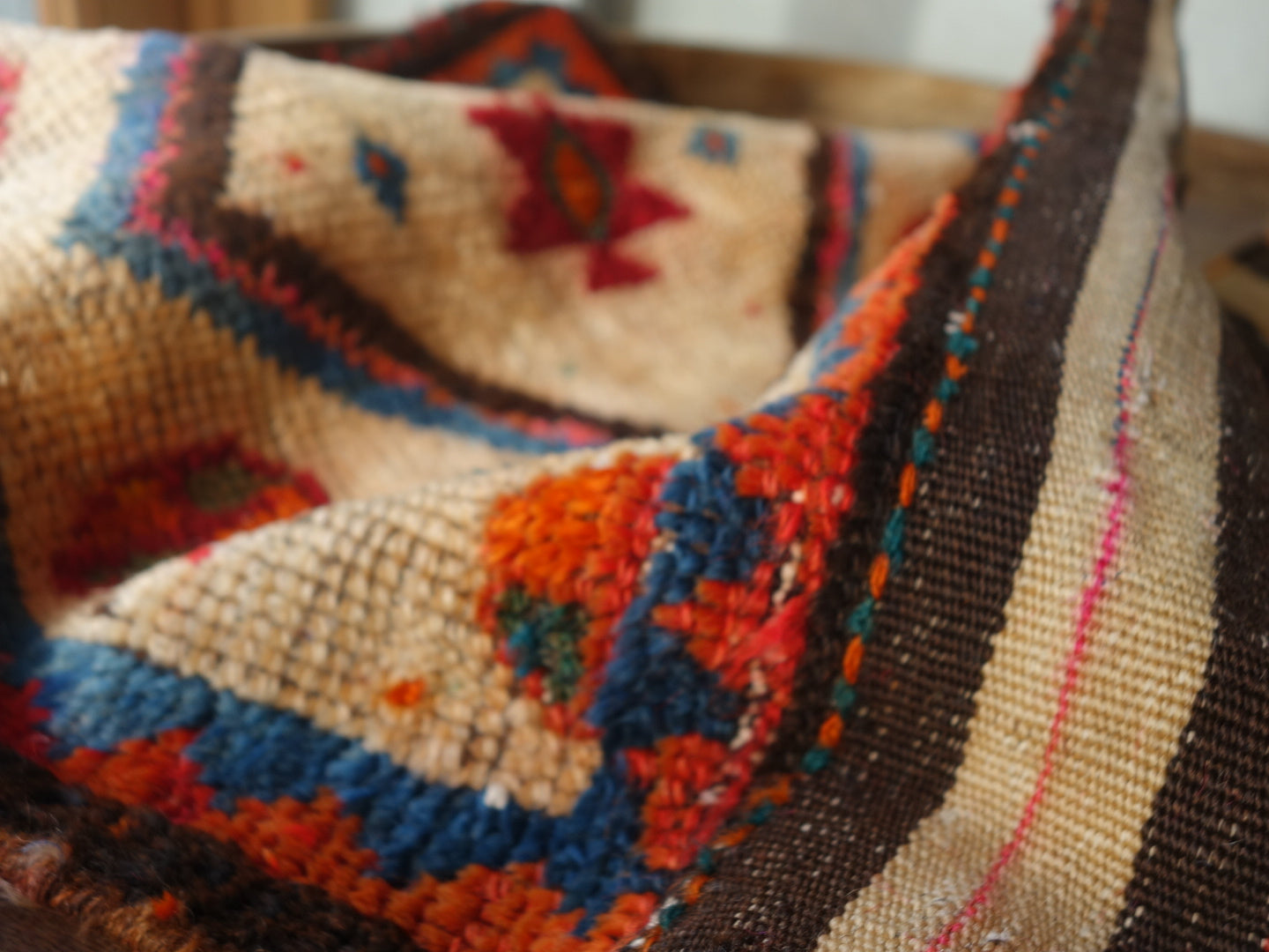 IRAN ANTIQUE SHIRAZ QASHQAI 1870年代 90.2 × 46.5 cm