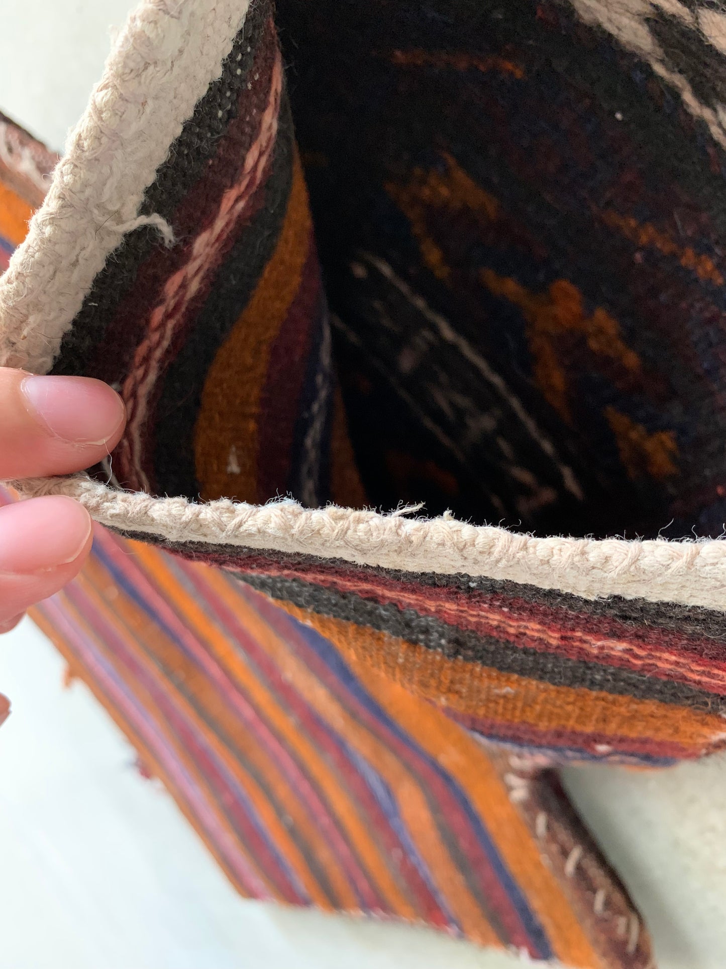 AFGHANISTAN OLD BALUCH FARAH SALT BAG 1970年代 60 × 38 cm