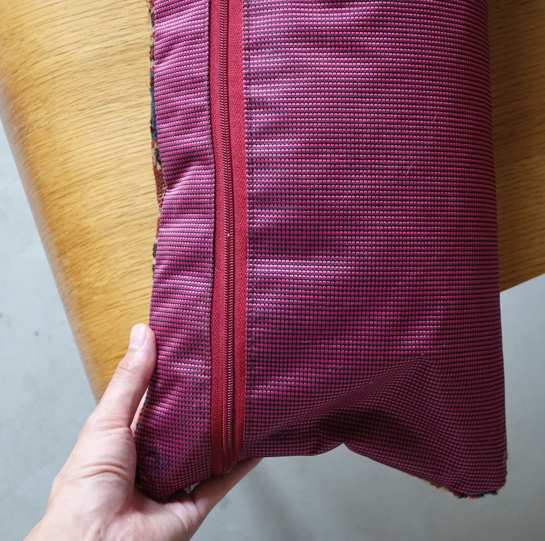 IRAN ANTIQUE SHIRAZ KHAMSEH CUSHION COVER 1840年代 62×25cm