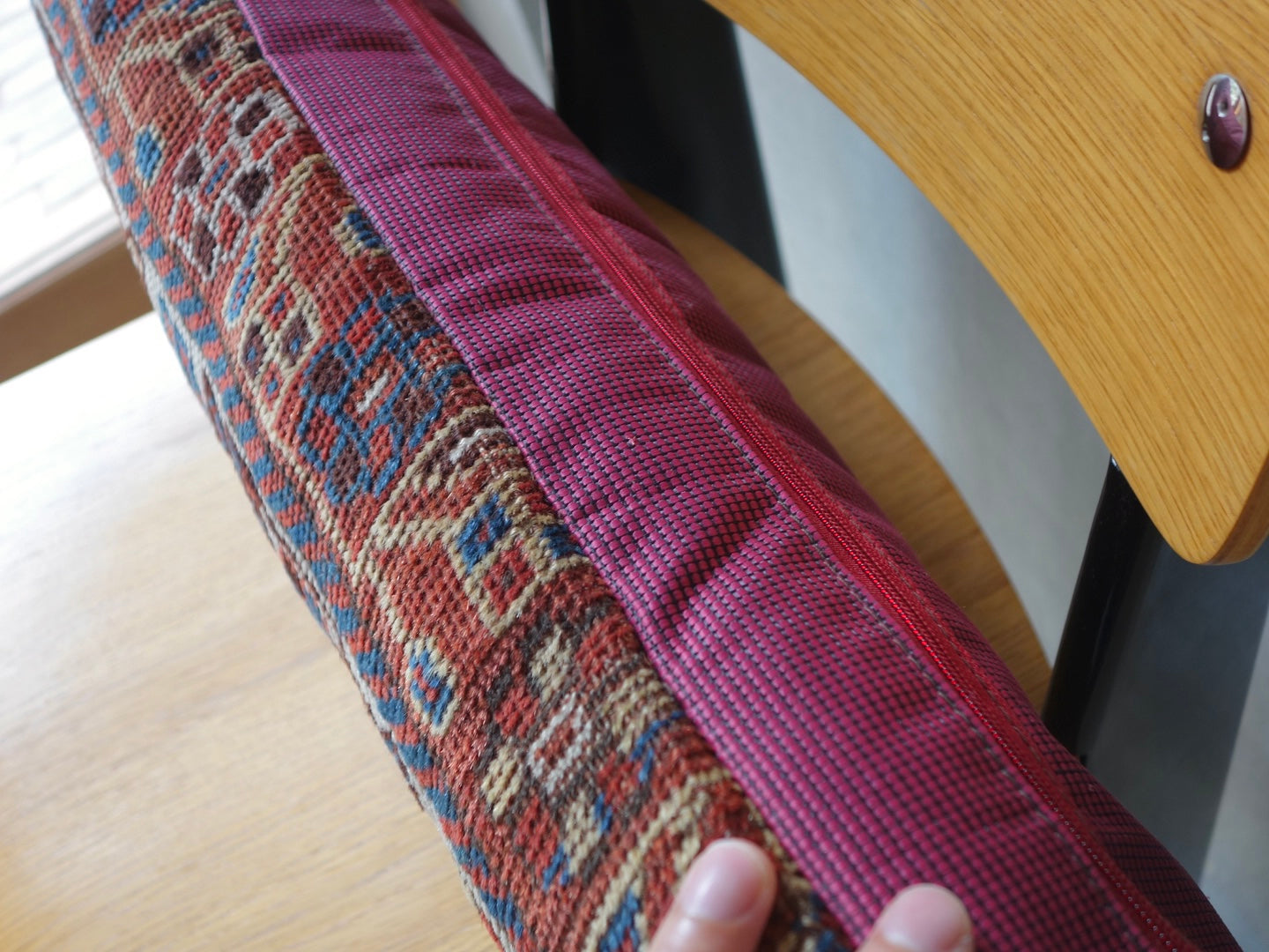 Iran antiques | Shiraz Khamseh cushion cover 1840年代 80×24cm