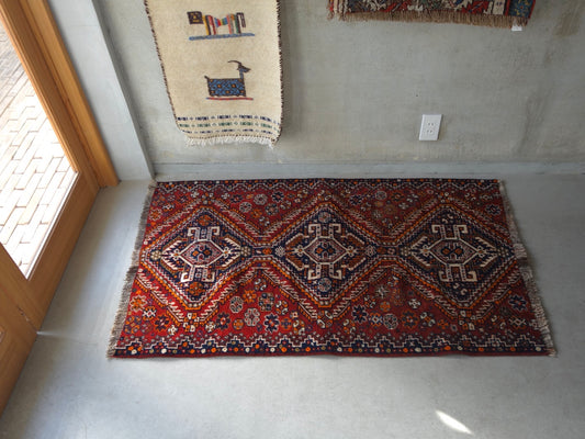 IRAN ANTIQUE GHASHGHAEI BERGAMOT 1900年代 141×81cm