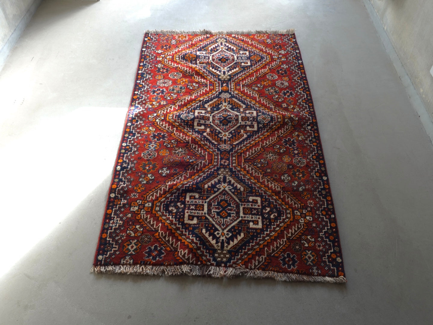 IRAN ANTIQUE GHASHGHAEI BERGAMOT 1900年代 141×81cm