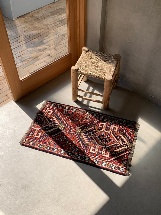 IRAN ANTIQUE GHASHGHAEI BERGAMOT 1900年代 70.5×44cm