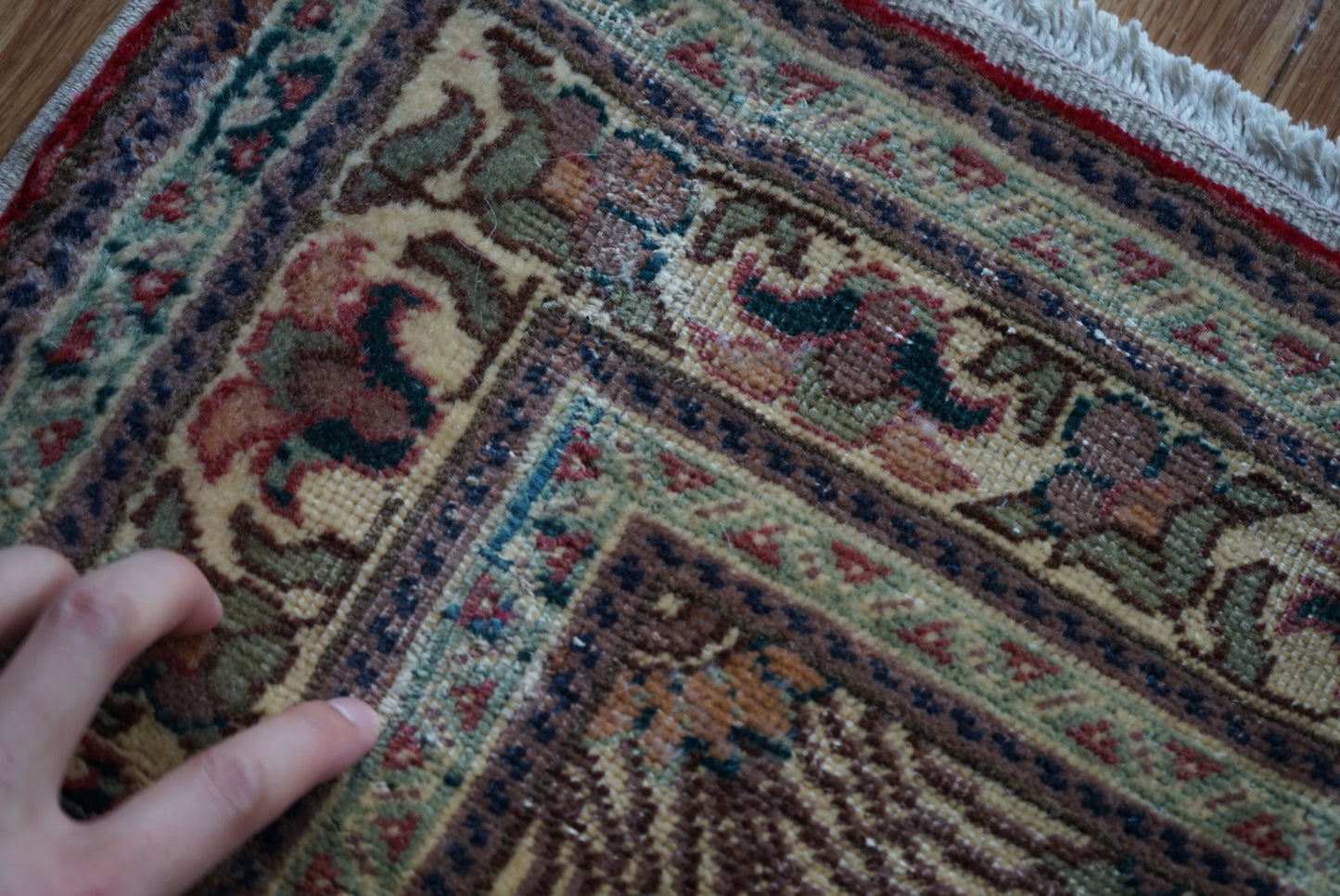 Türkiye Old Kayseri Floral Pink , Beige Doorsize 1960年代 105 × 64 cm No.TR25354