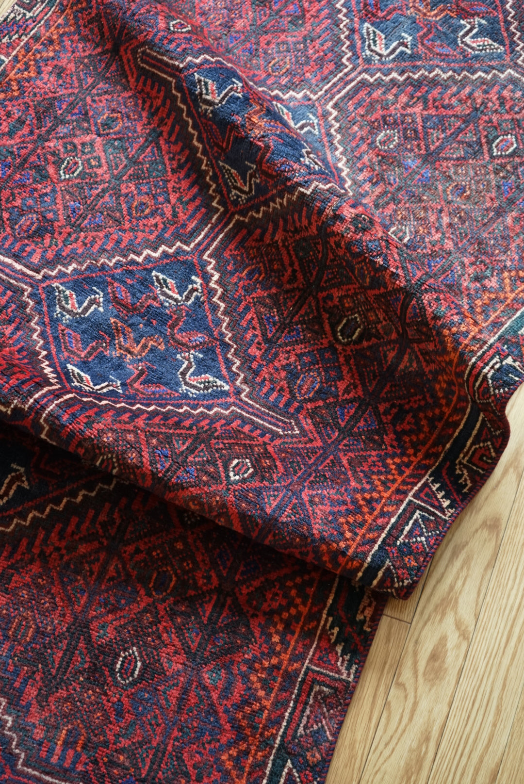 店頭販売 IRAN ANTIQUE SHIRAZ KHAMSEH RUNNER 1920年代 284 × 98 cm / 9'3" × 3'2" ft