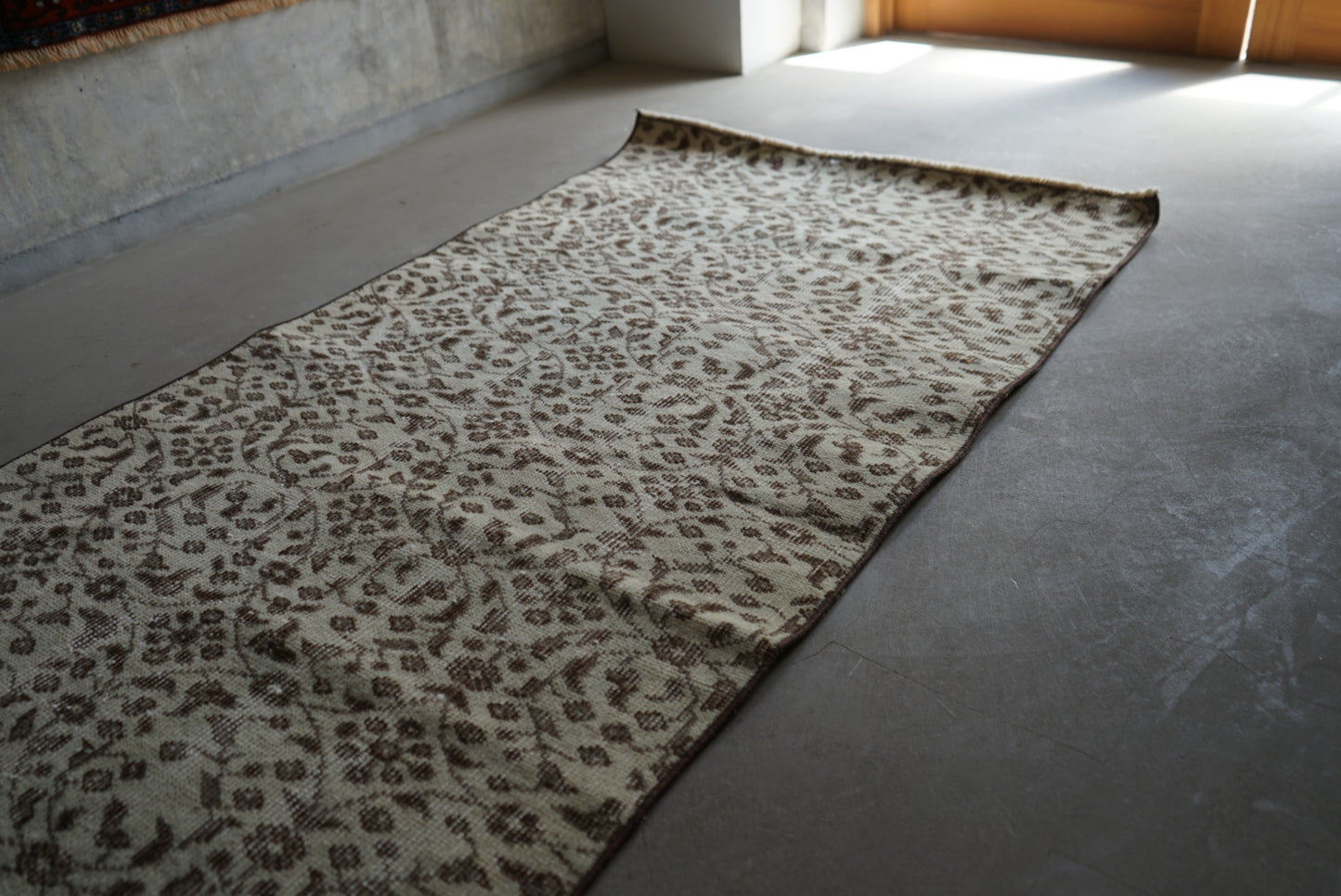 TURKEY OLD ISPARTA BROWN MINT RUNNER 1970年代 195 × 84 cm No.TR25136