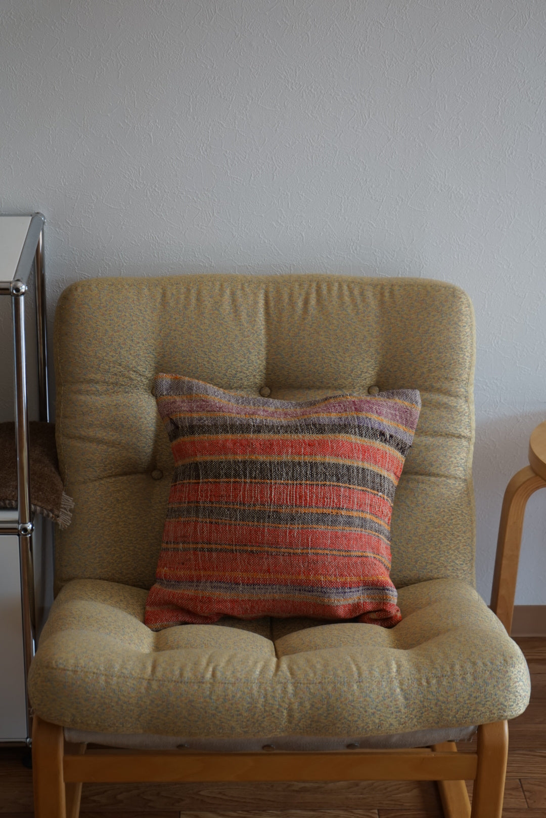 Türkiye Old Kilim Cushion Cover Red Mix Stripe 40 × 40 cm No.TR25365